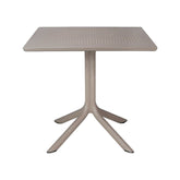 Masă cu blat 80x80 cm, tortora Clip 80